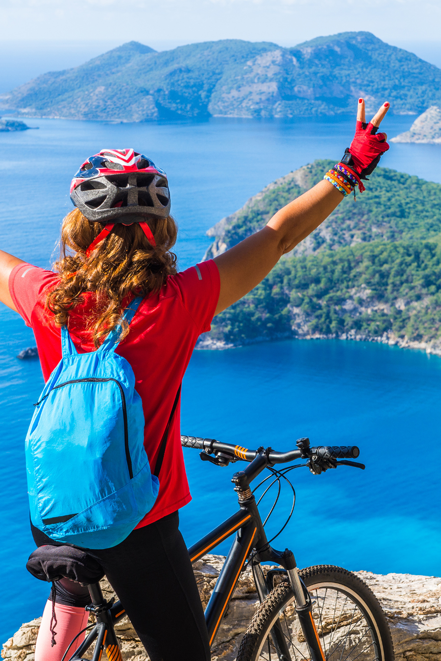 woman on bike
