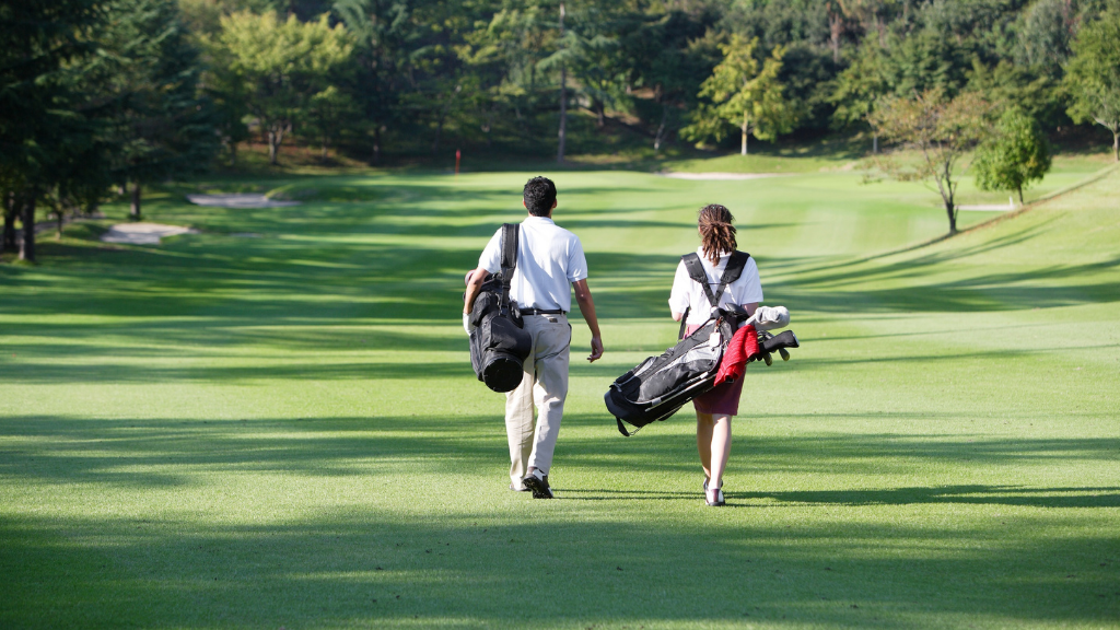 people on golf course