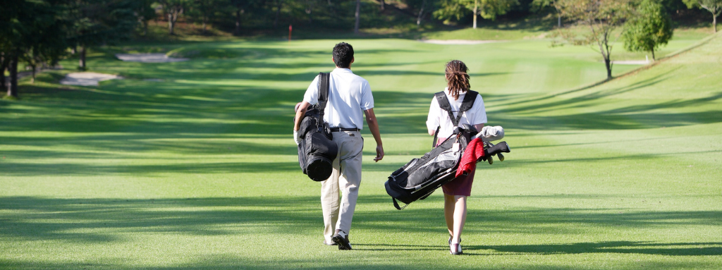 people on golf course