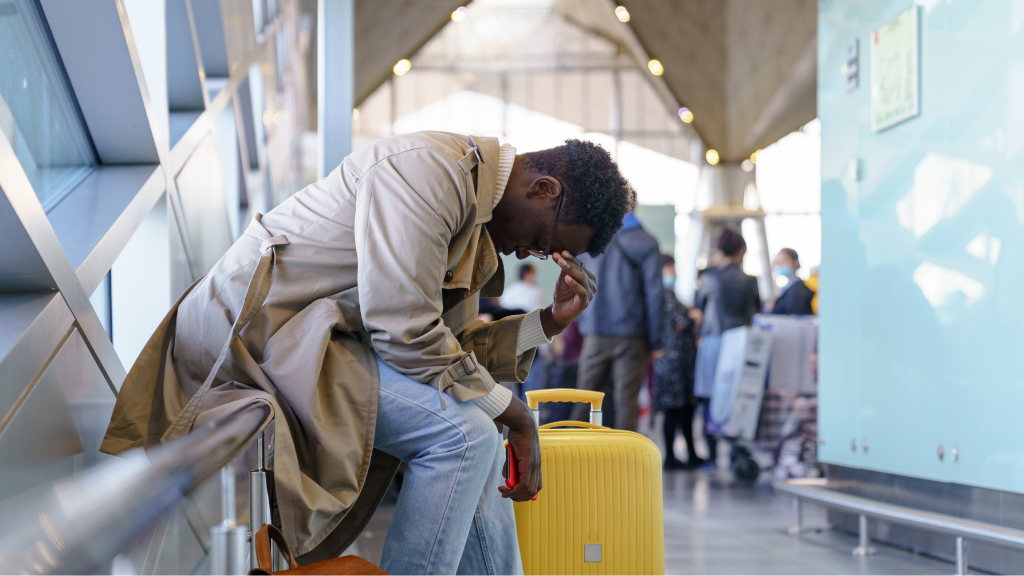 man at airport