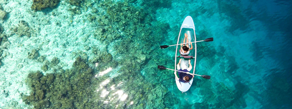 two people kayaking