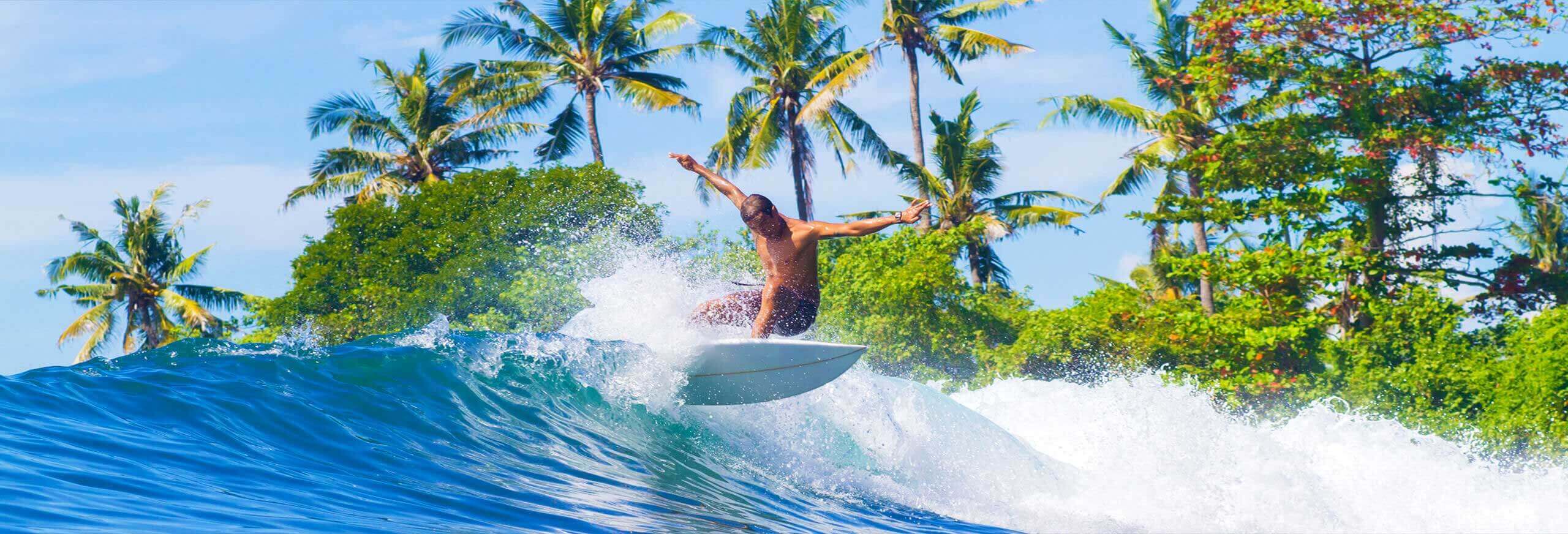 surfing in Bali